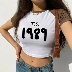 1989 Y2k Crop Top Music Fans Fairy Grunge Crop Top