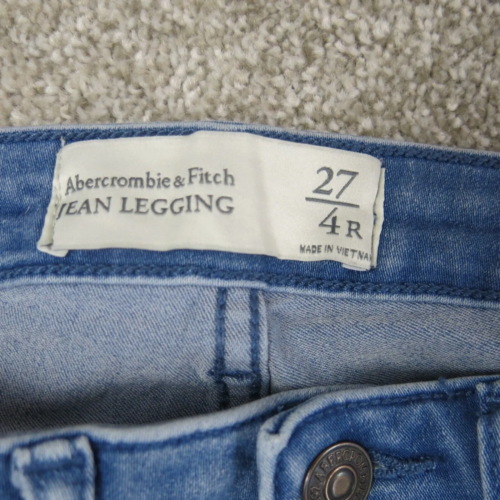 Abercrombie & Fitch Jeans Womens 27/4R Blue Skinny Jeans Leggings Stretch Denim