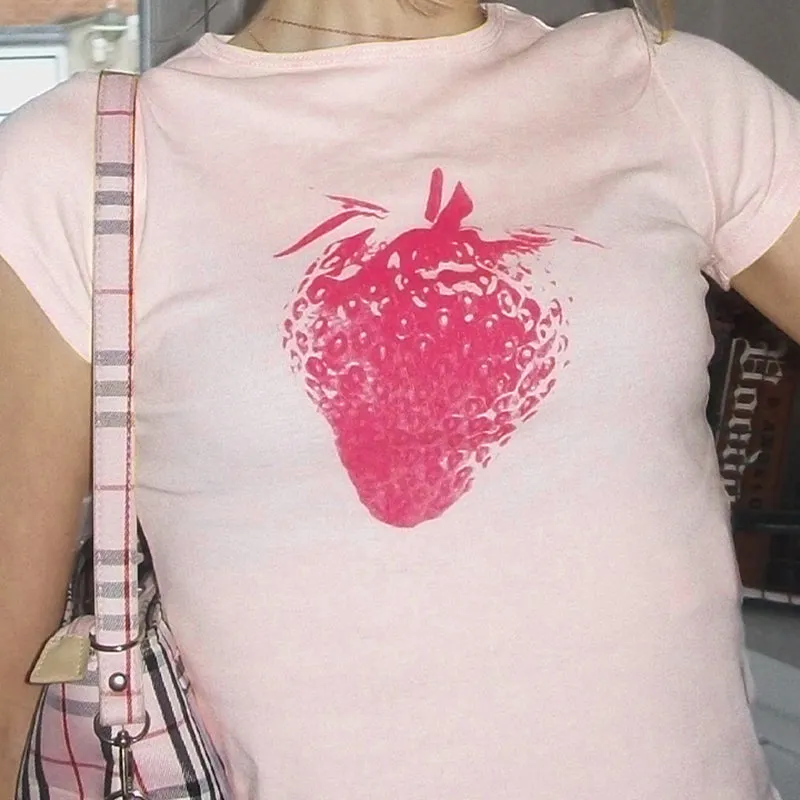 Andee Strawberry Print T-Shirt