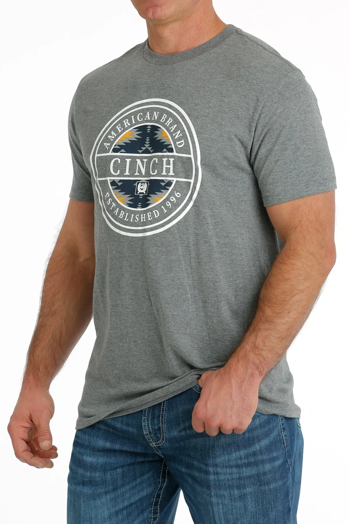 Cinch Men's Grey American Brand Tee