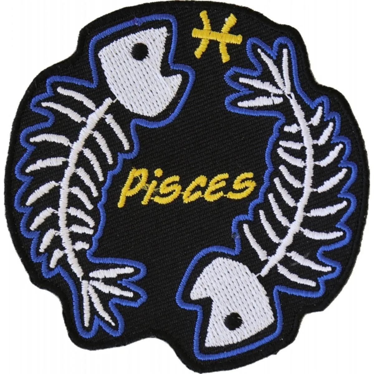 Daniel Smart Pisces Skull Zodiac Sign Patch, 3 x 3.1 inches