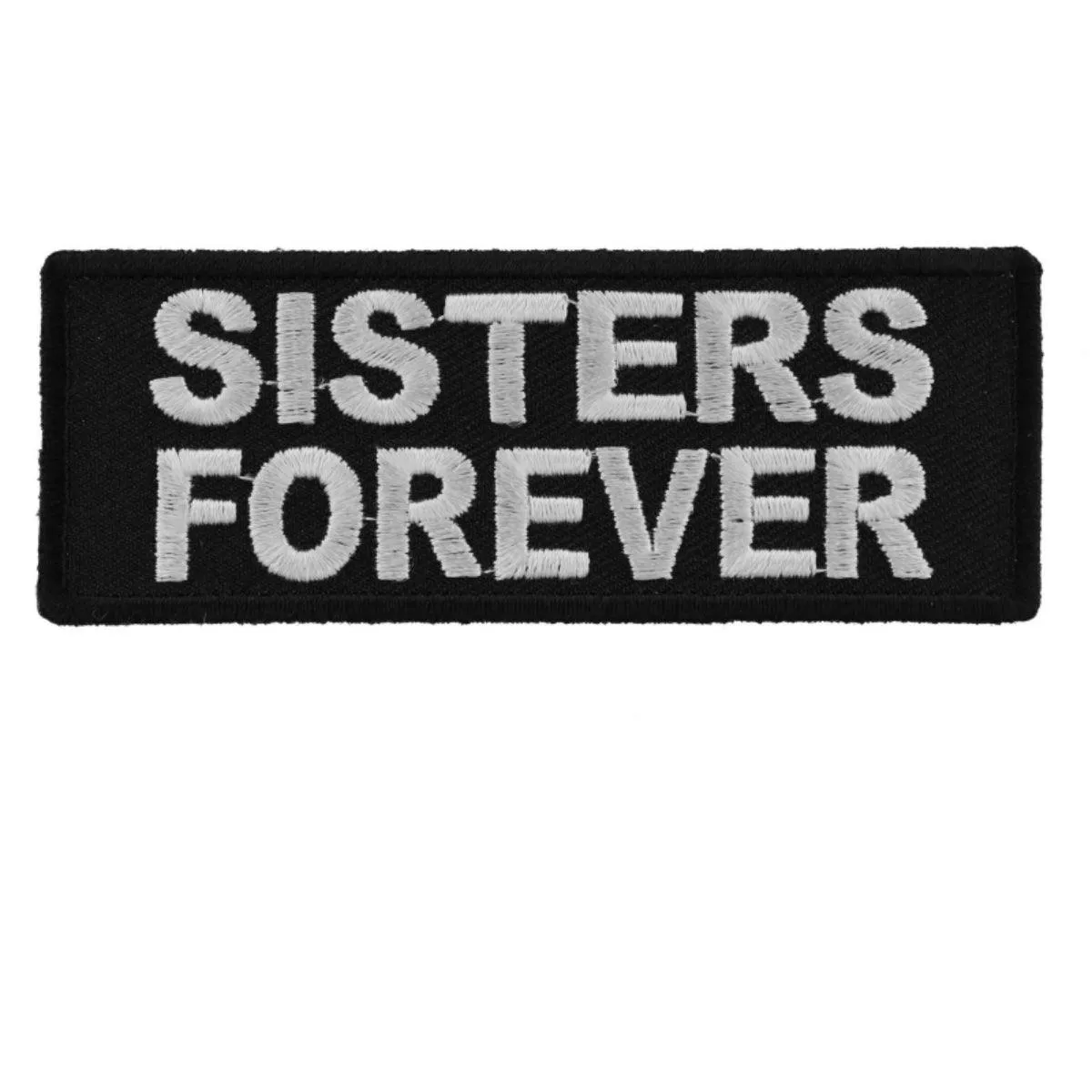 Daniel Smart Sisters Forever Embroidered Iron on Morale Patch, 4 x 1.5 inches