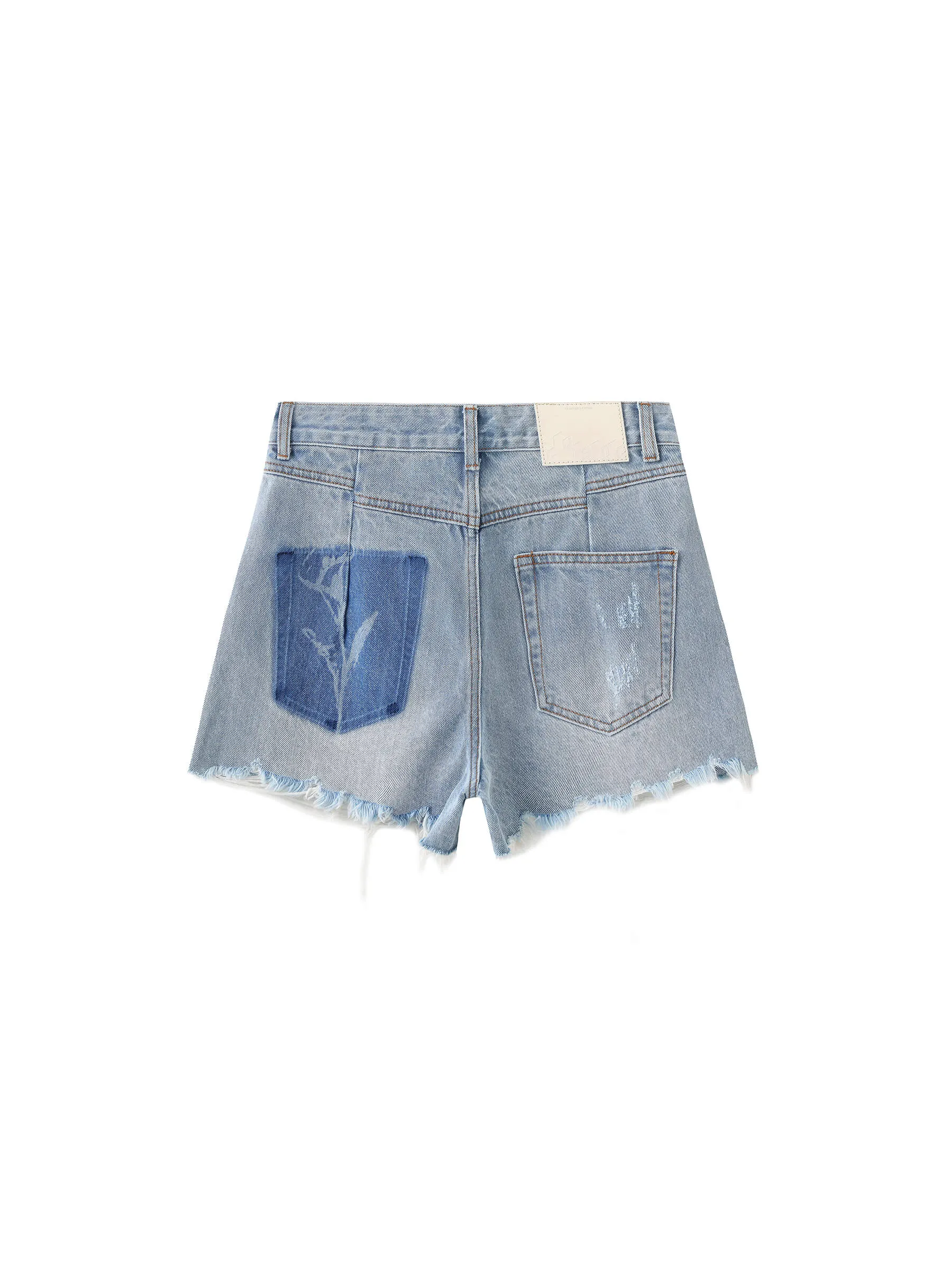 Distressed Denim Short Shorts