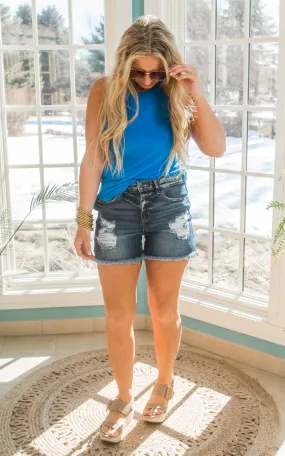 Distressed Denim Shorts Zenana - Final Sale