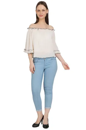 Elegant Whispers Off-Shoulder Top