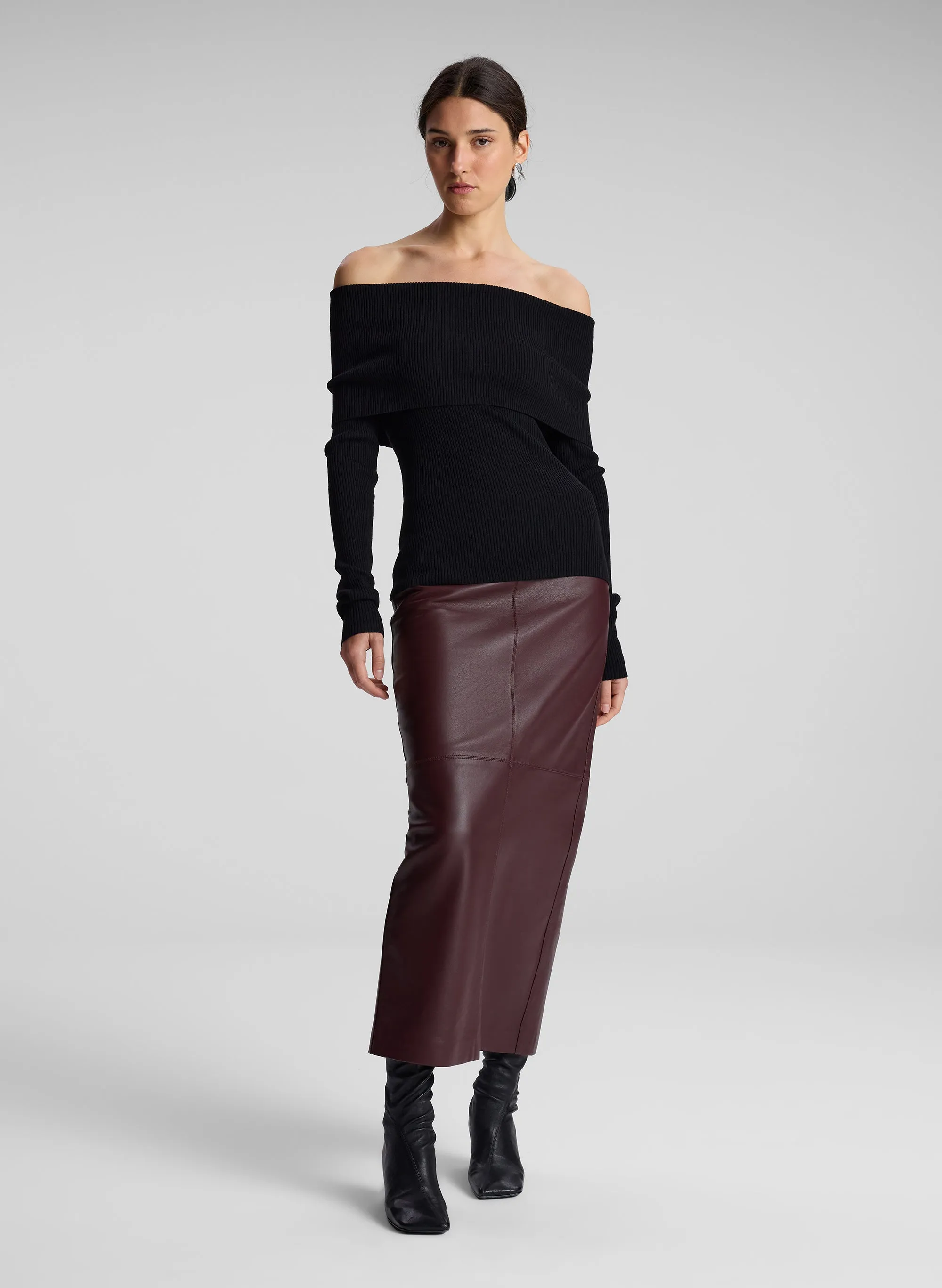 Evelyn Merino Off Shoulder Top