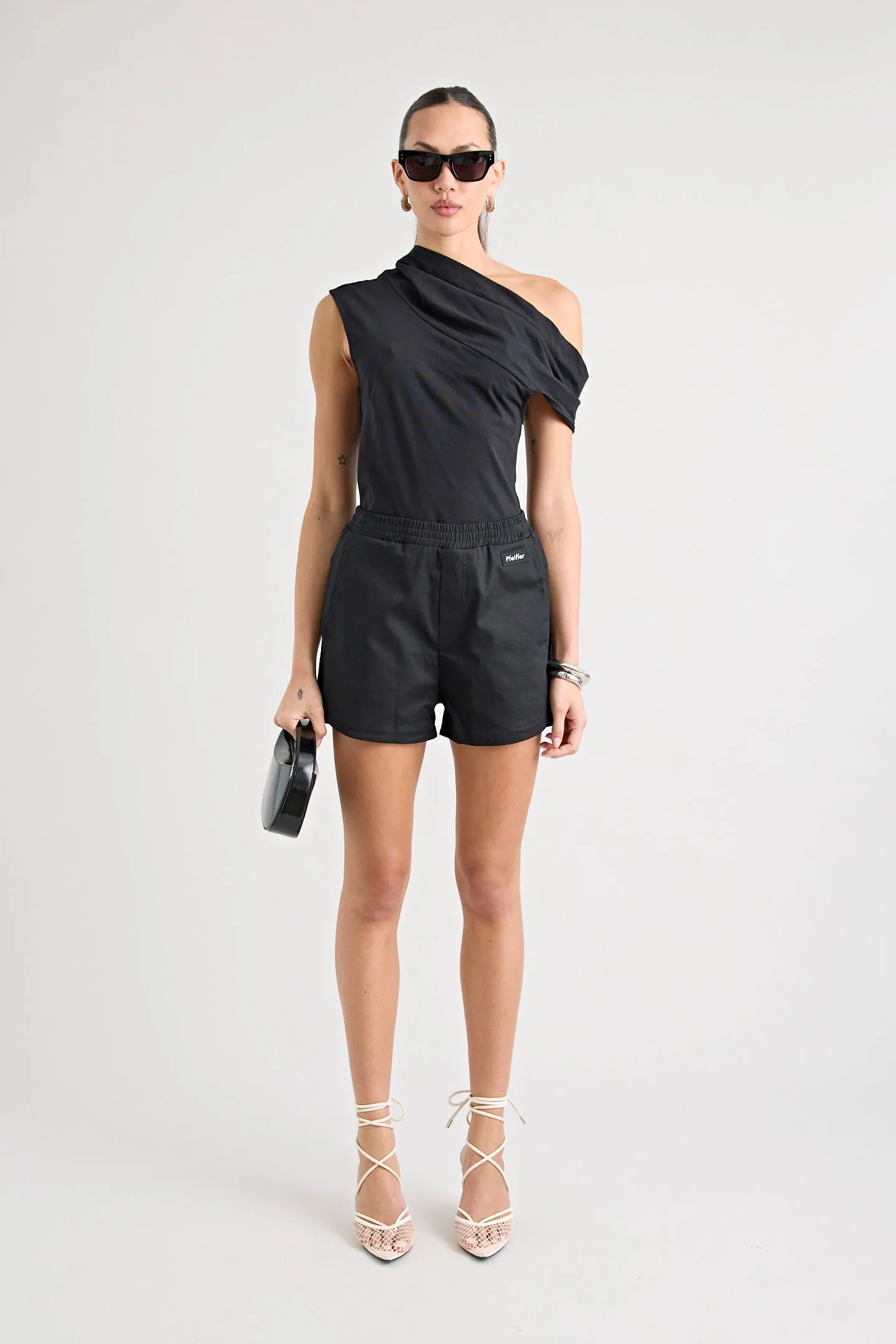 FRANK OFF SHOULDER TOP | BLACK