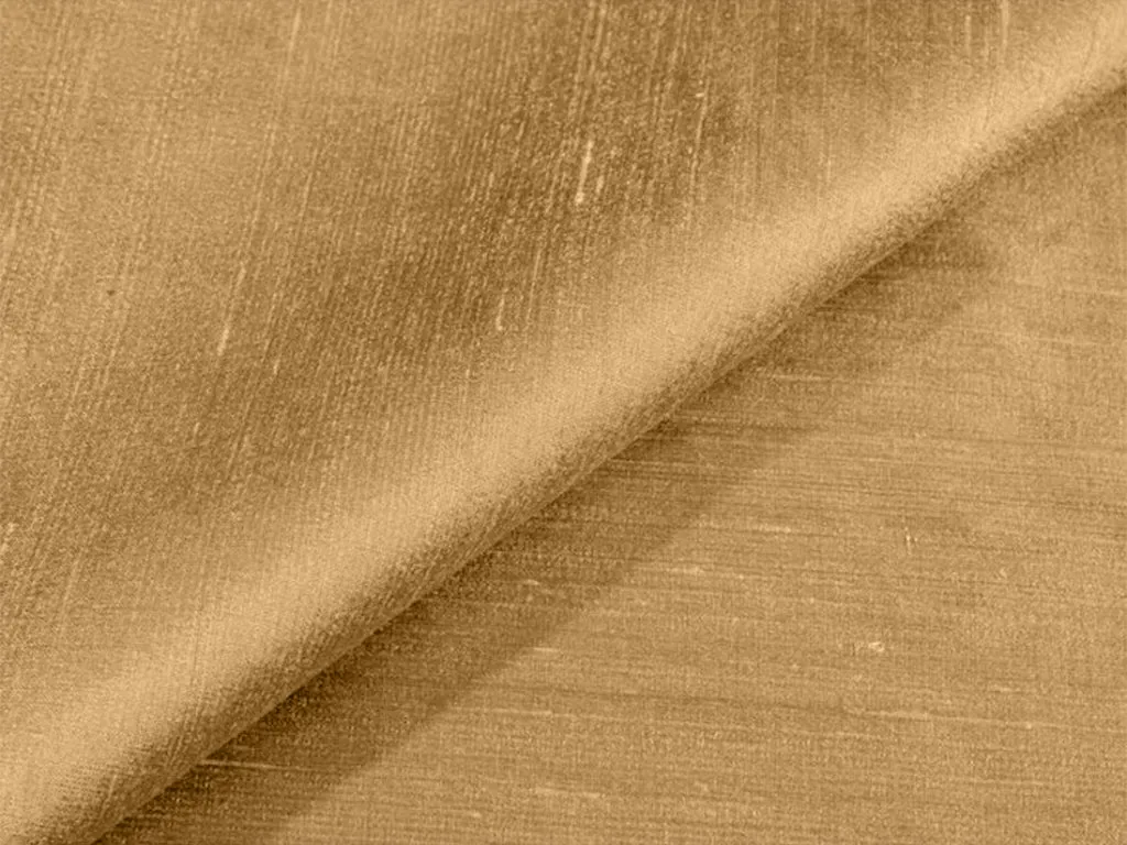 Golden Plain Bangalore Raw Silk Fabric