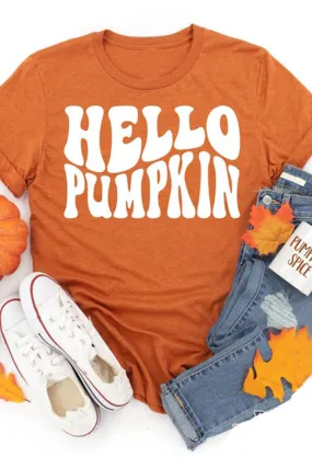 HELLO PUMPKIN Letter Print T Shirt