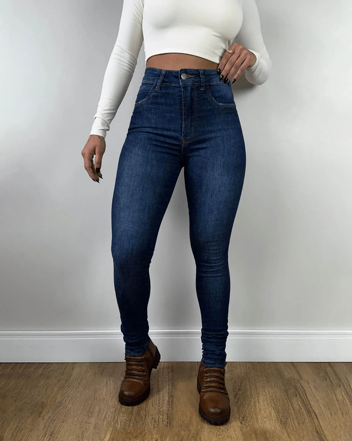 High-Rise Skinny-Jeans Milly