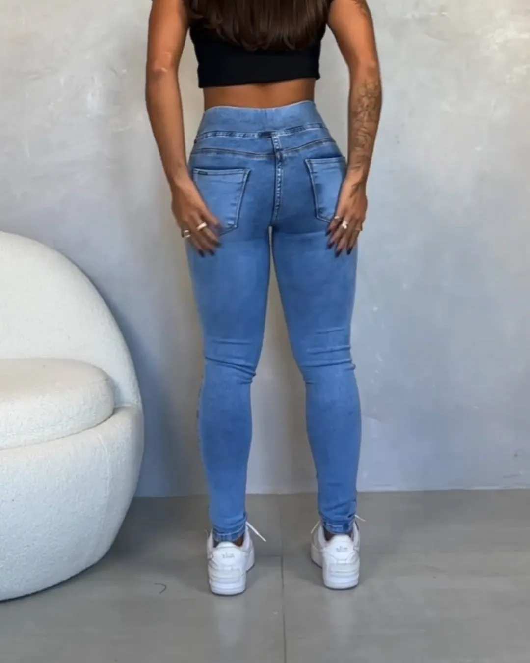 Hochbund Skinny Bauchstraffende Jeans