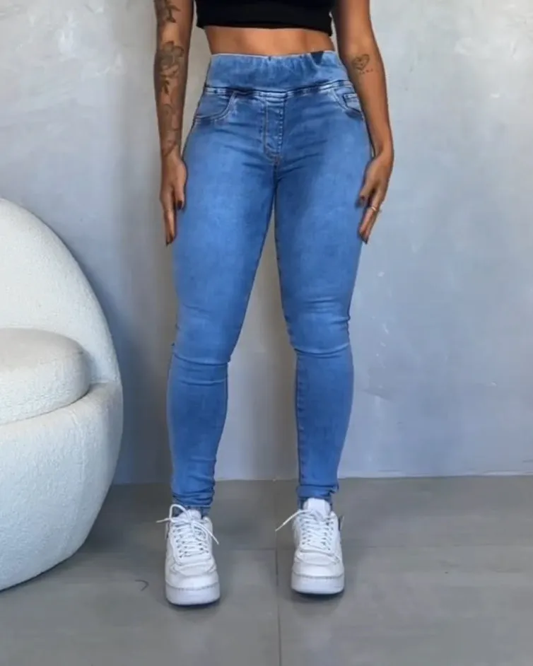 Hochbund Skinny Bauchstraffende Jeans