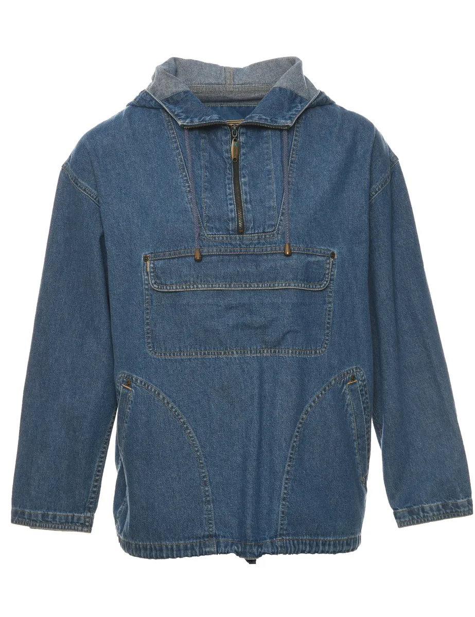 Hooded Denim Jacket - L