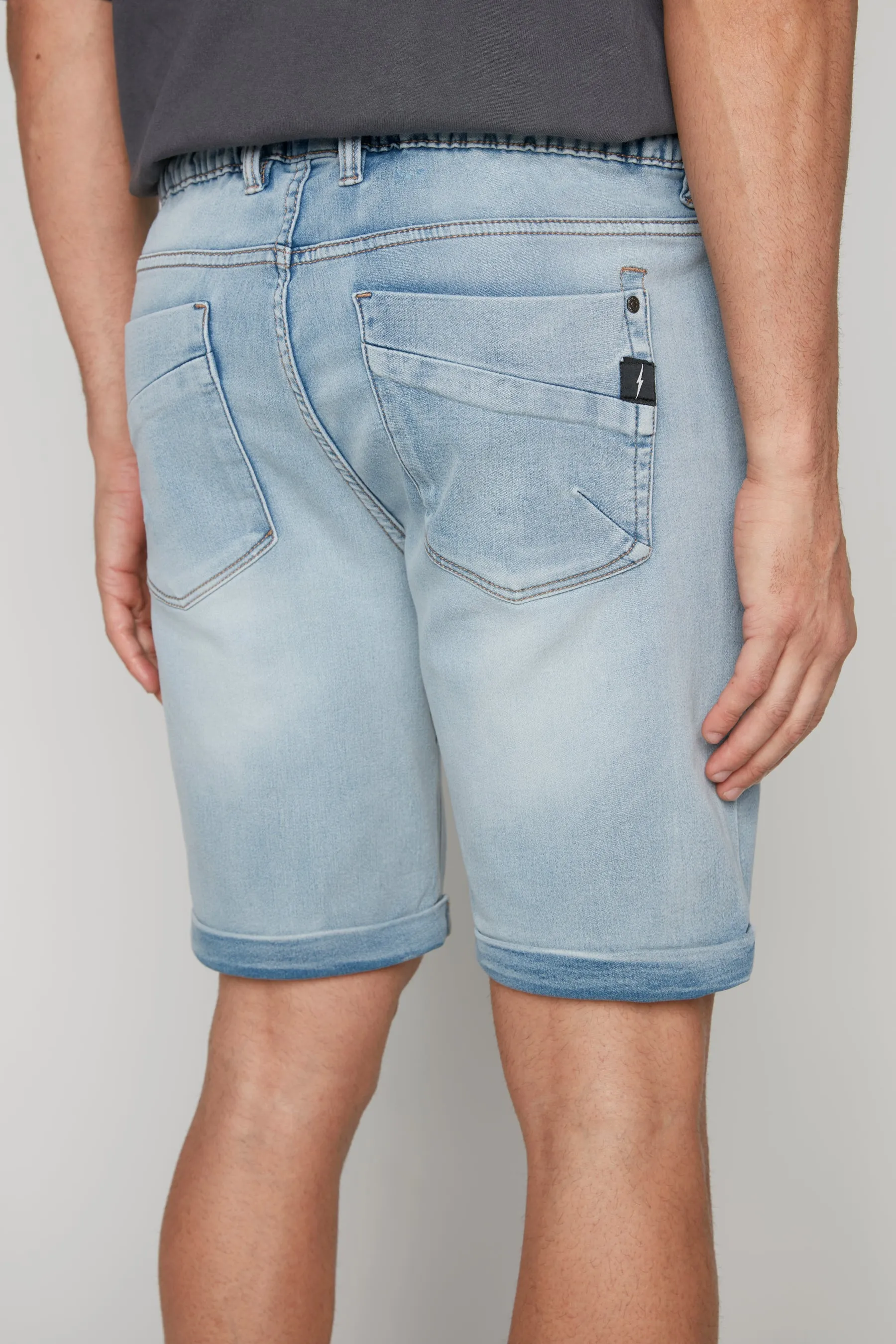 LENNON - Mens Rolled-Up Shorts - Vintage Blue