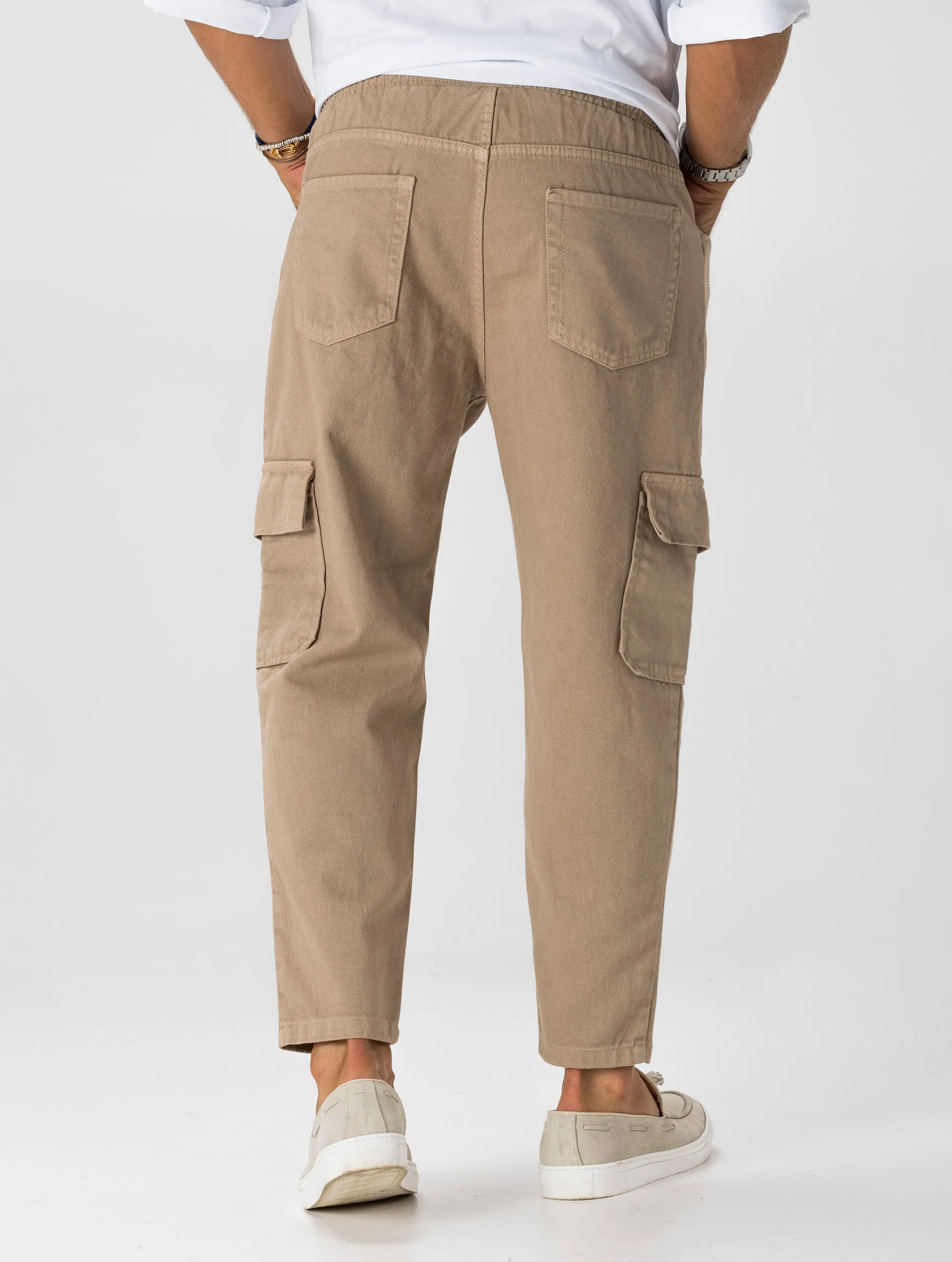 MASATO CARGO PANTS IN CAMEL