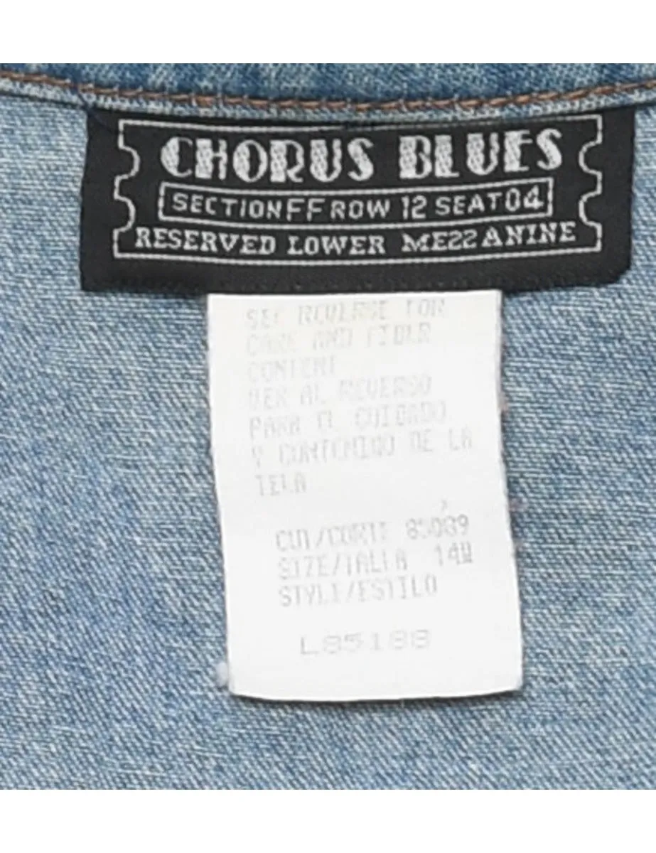 Medium Wash 1990s Denim Vest - L