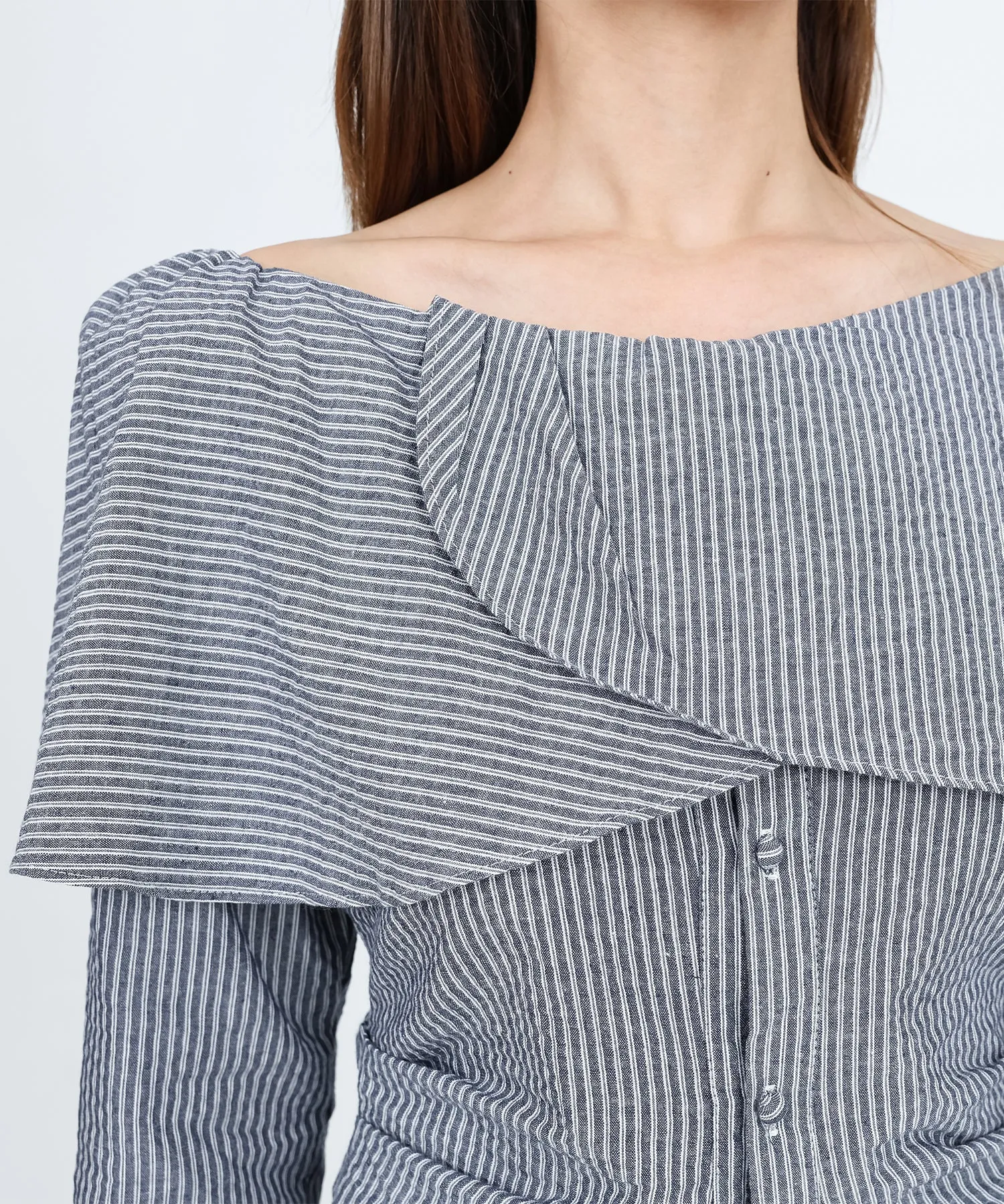 off shoulder design shirt