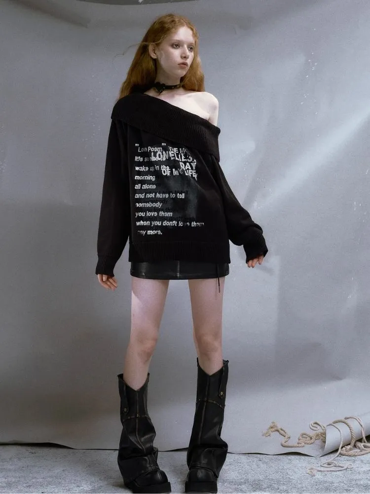 Off shoulder loose sweater【s0000003932】