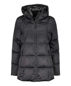 Polly Twill Puffer W/PVC Coat Black