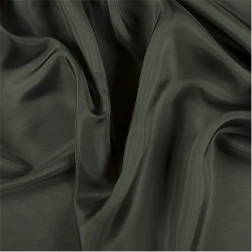 Runway Silks Olive Green Silk Crepe de Chine Fabric