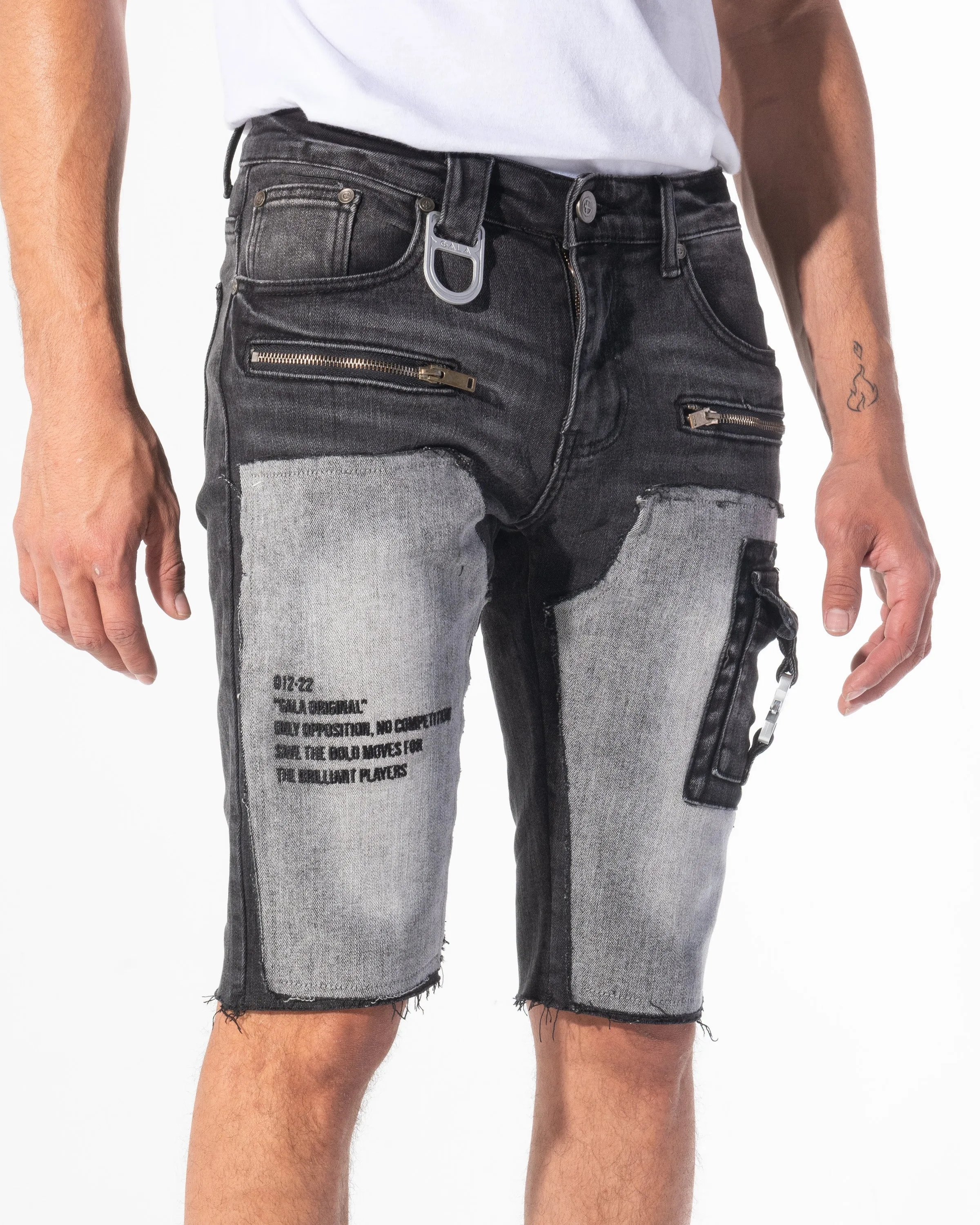 SENTRY SHORTS (BLACK STONE WASH)