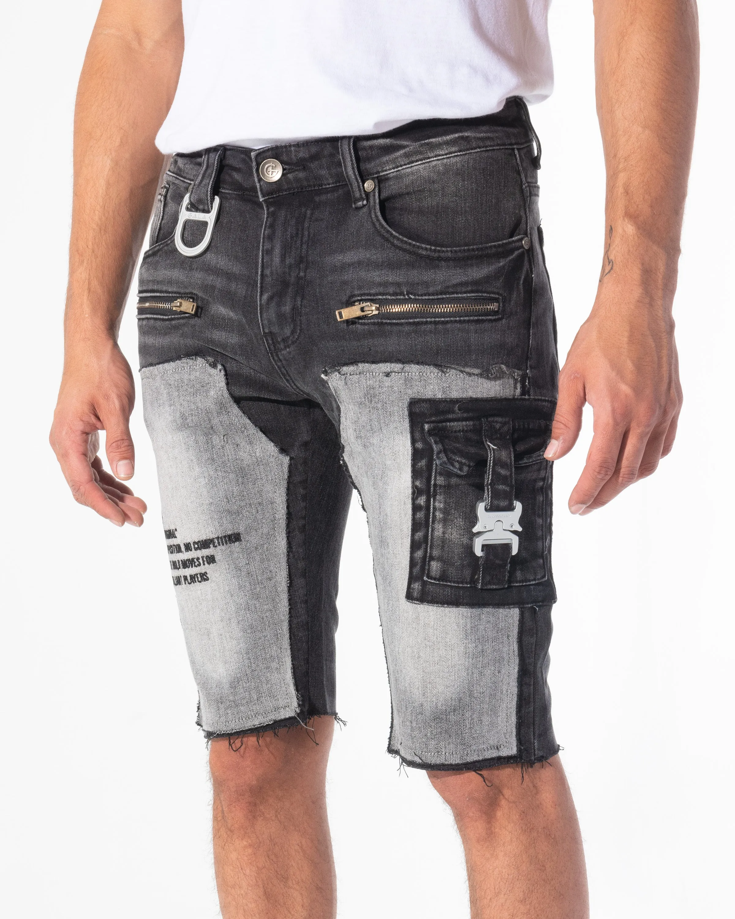 SENTRY SHORTS (BLACK STONE WASH)