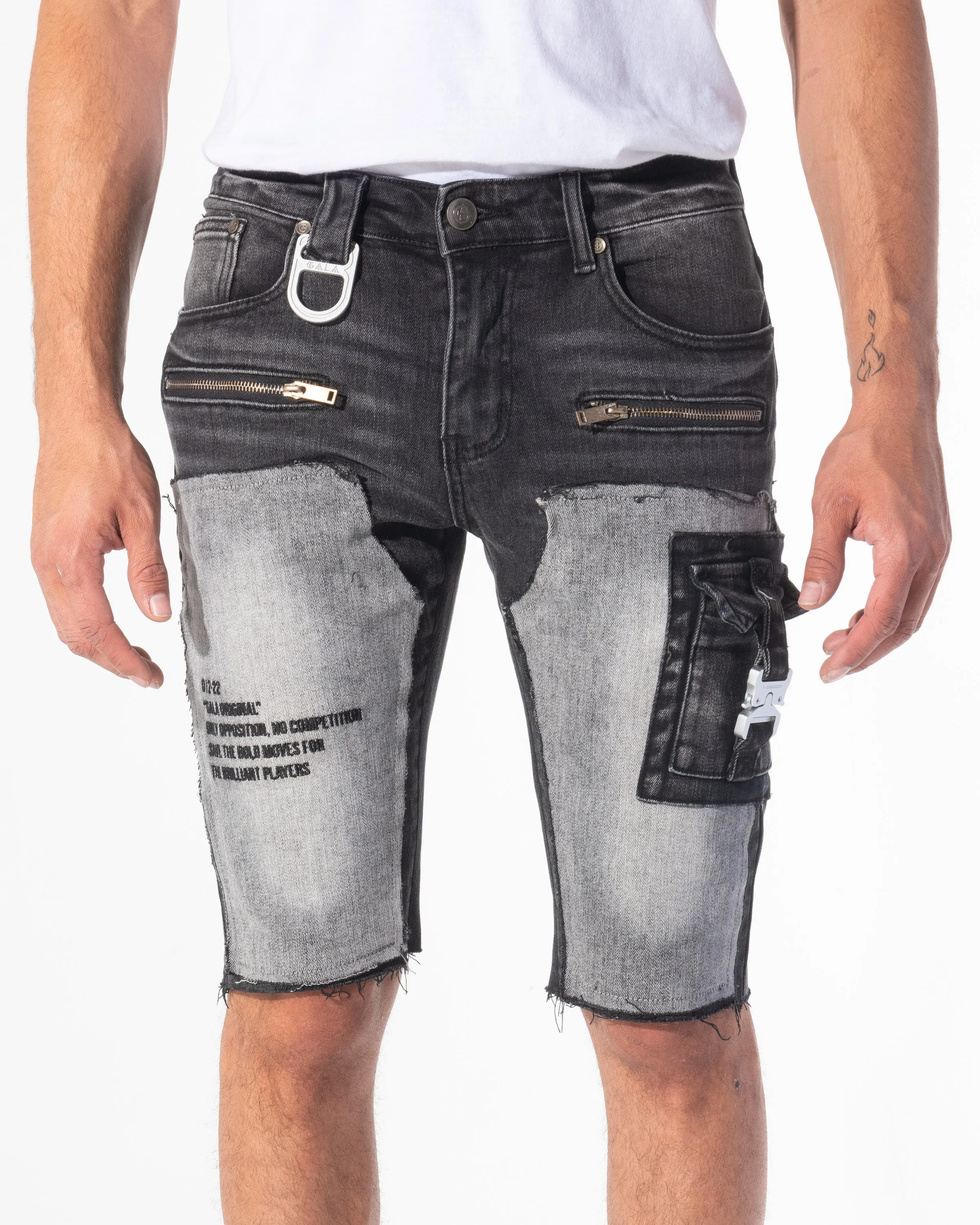 SENTRY SHORTS (BLACK STONE WASH)