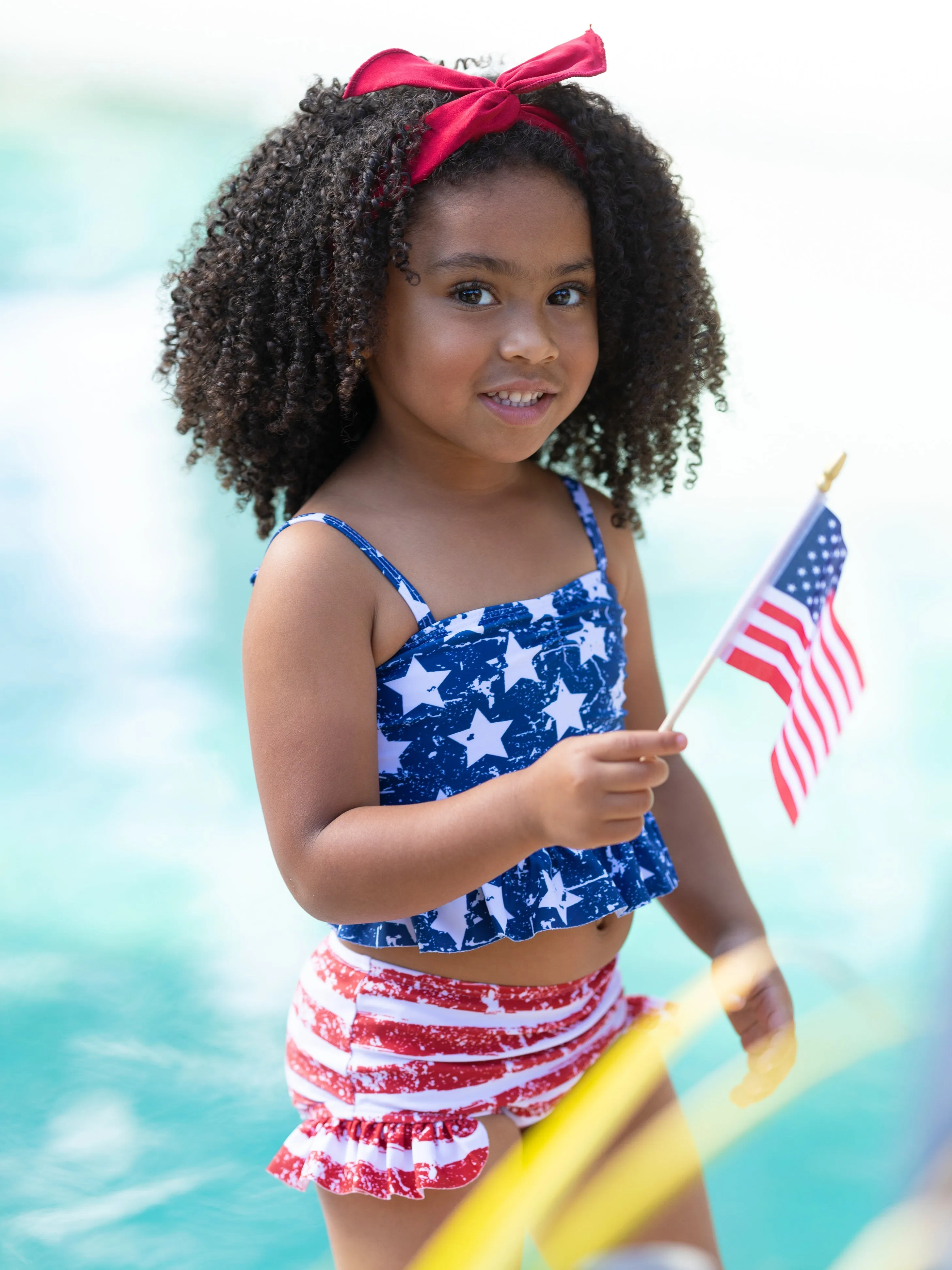 Star Spangled Tankini Two Piece Swimsuit