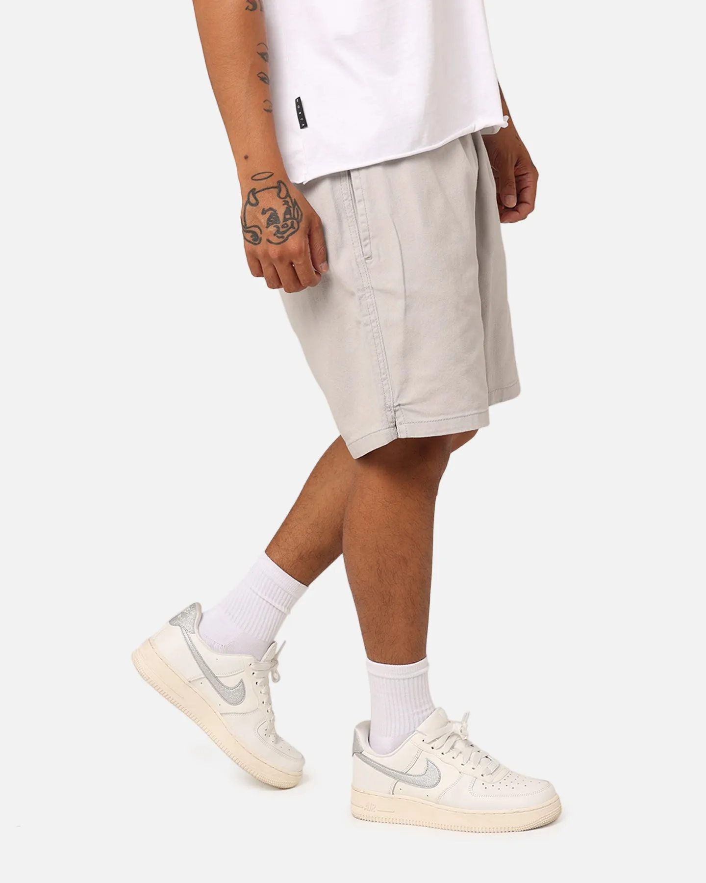 Stussy Workgear Denim Shorts Pigment White