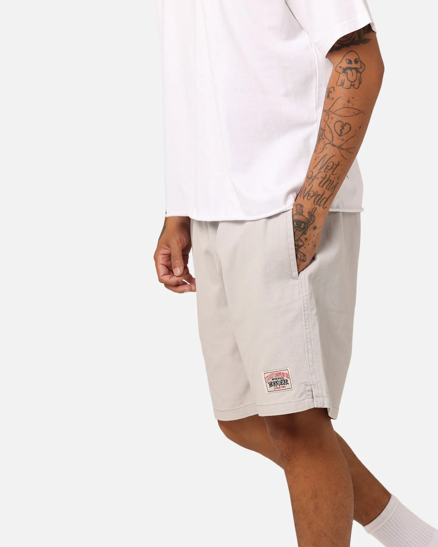 Stussy Workgear Denim Shorts Pigment White