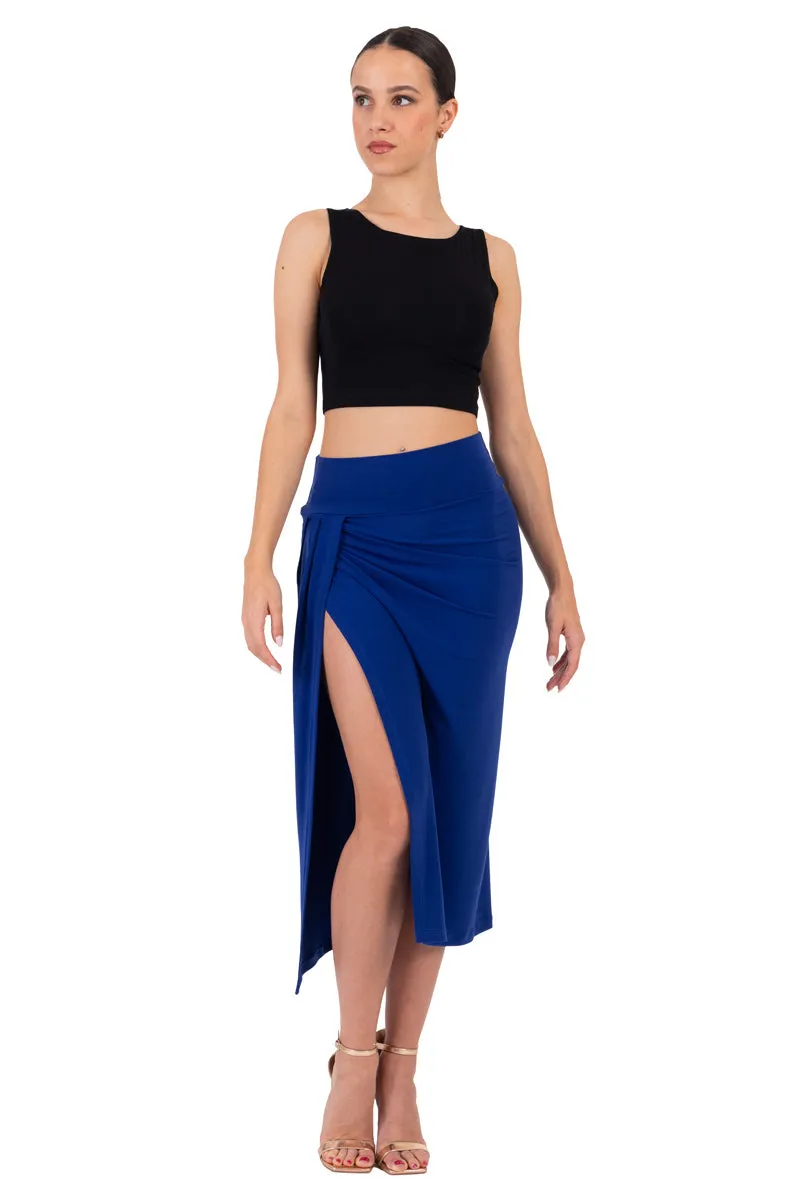 Wrap Tango Midi Skirt With High Slit