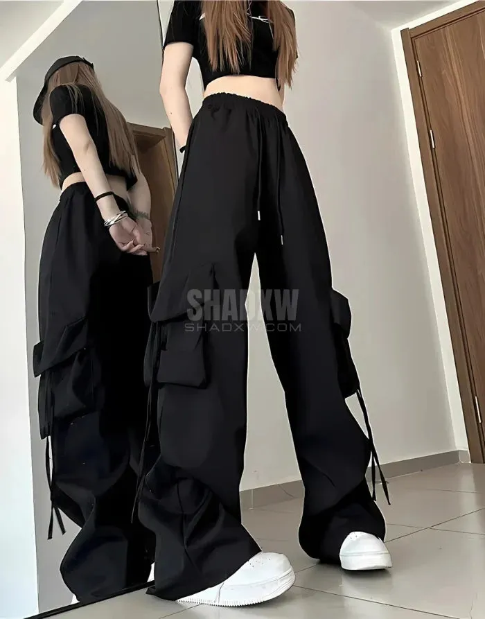 Y2K Loose Drawstring Cargo Pants